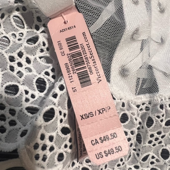 Victoria Secret Dream Angels White Eyelet Lace Garter Belt Skirt, NWT, Size XS/S - Picture 12 of 16